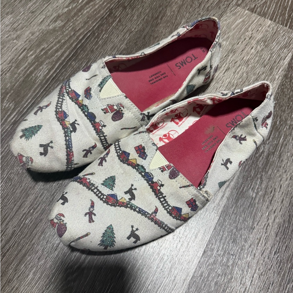TOMS Festive Patterned Slip-Ons
